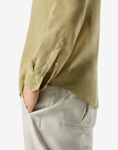 Shirt Gialla In Puro Lino