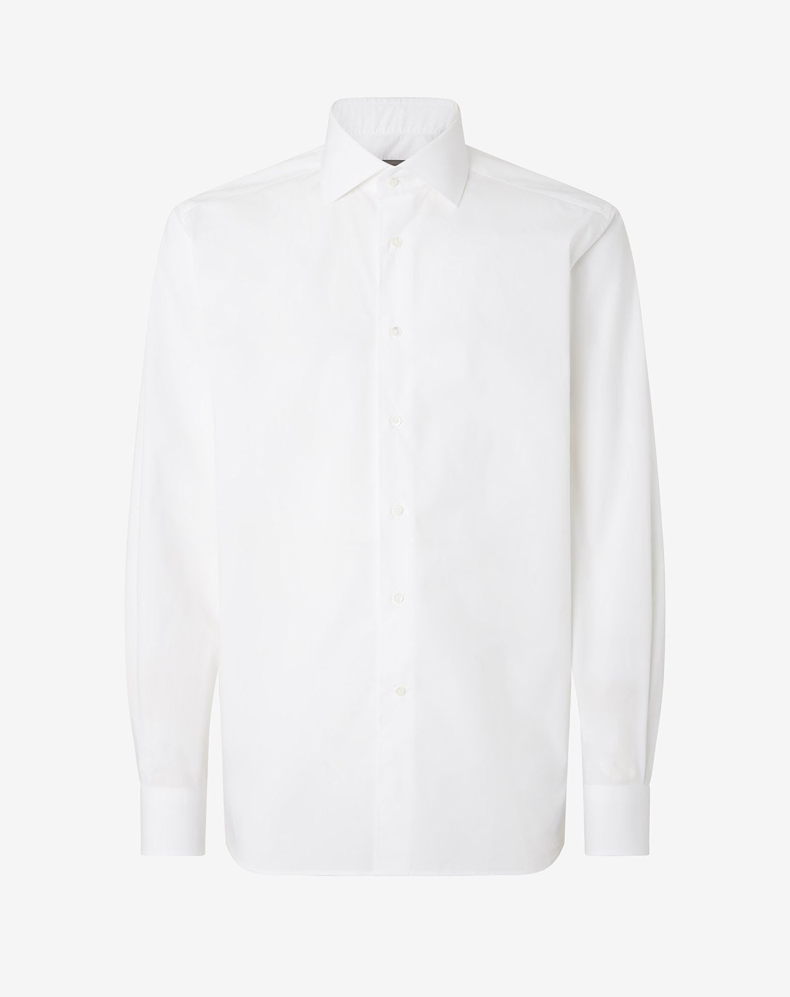 Shirt Bianca In Popeline Di Cotone