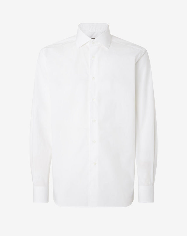 Shirt Bianca In Popeline Di Cotone