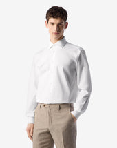 Shirt Bianca In Popeline Di Cotone