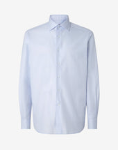 Shirt Azzurro Chiaro In Cotone Operato