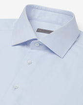 Shirt Azzurro Chiaro In Cotone Operato