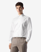 Shirt Bianca In Cotone Operato