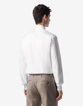 Shirt Bianca In Cotone Operato