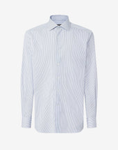 Shirt Bianca In Cotone Con Riga Nera E