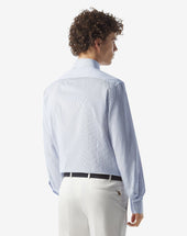 Shirt Bianca In Cotone Con Riga Nera E