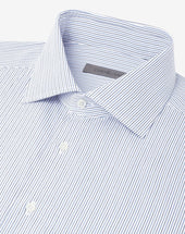 Shirt Bianca In Cotone Con Riga Nera E
