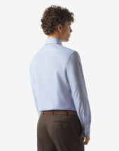 Shirt Con Bacchetta Bianca E Azzurra In Cotone