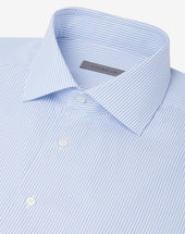 Shirt Con Bacchetta Bianca E Azzurra In Cotone