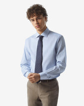Shirt A Righe Bianche E Azzurre In Cotone