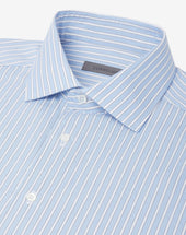 Shirt A Righe Bianche E Azzurre In Cotone