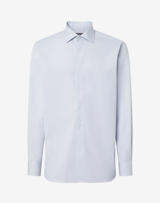 Shirt Bianca E Azzurra In Cotone