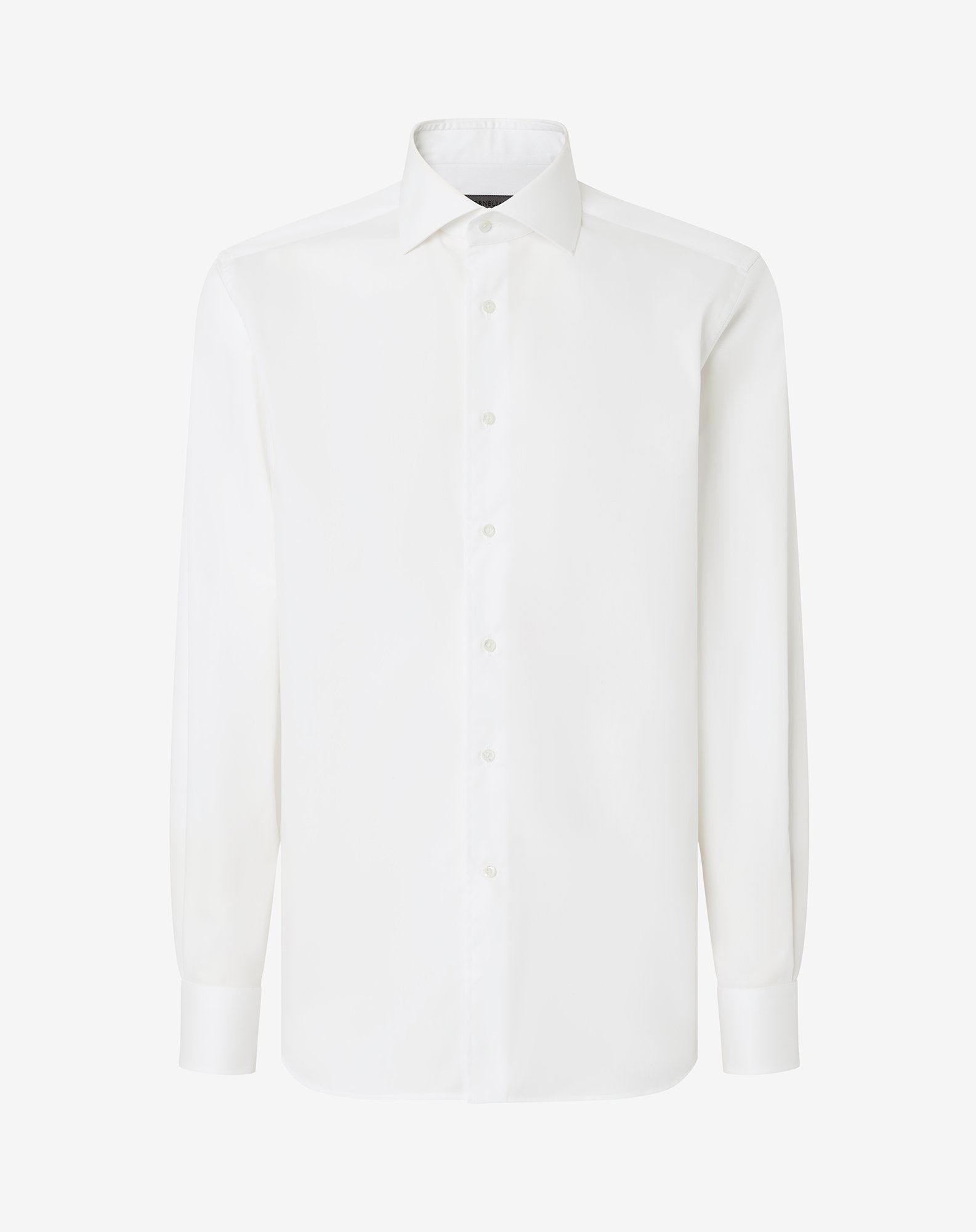 Shirt Bianca In Cotone Antipiega