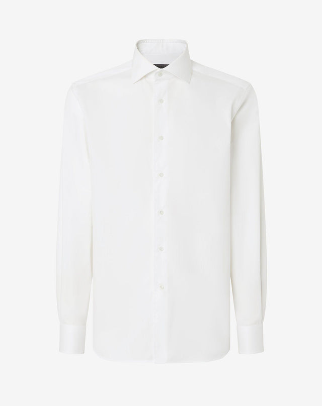 Shirt bianca in cotone antipiega