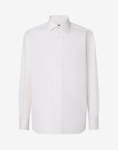 Shirt Bianca Con Riga Beige
