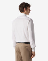 Shirt Bianca Con Riga Beige