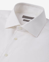 Shirt Bianca Con Riga Beige
