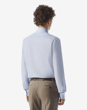 Shirt Rigata Azzurra E Nera In Cotone