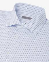 Shirt Rigata Azzurra E Nera In Cotone