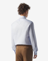 Shirt Azzurra In Cotone