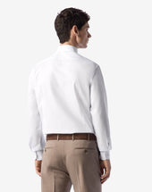 Shirt Con Riga Bianca Azzurra In Cotone