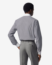 Shirt Con Quadretto Bianco Nero In Cotone