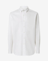 Shirt Bianca In Cotone A Micro Nido D Ape