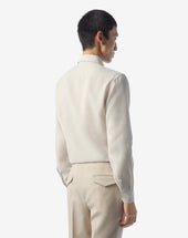 Shirt Color Sabbia In Puro Lino