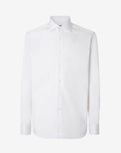 Shirt Bianca In Cotone A Nido D Ape