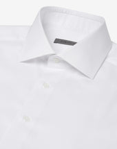 Shirt Bianca In Cotone A Nido D Ape