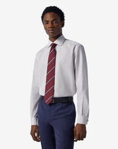 Shirt Con Riga Marrone E Nera In Cotone