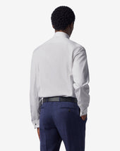 Shirt Con Riga Marrone E Nera In Cotone