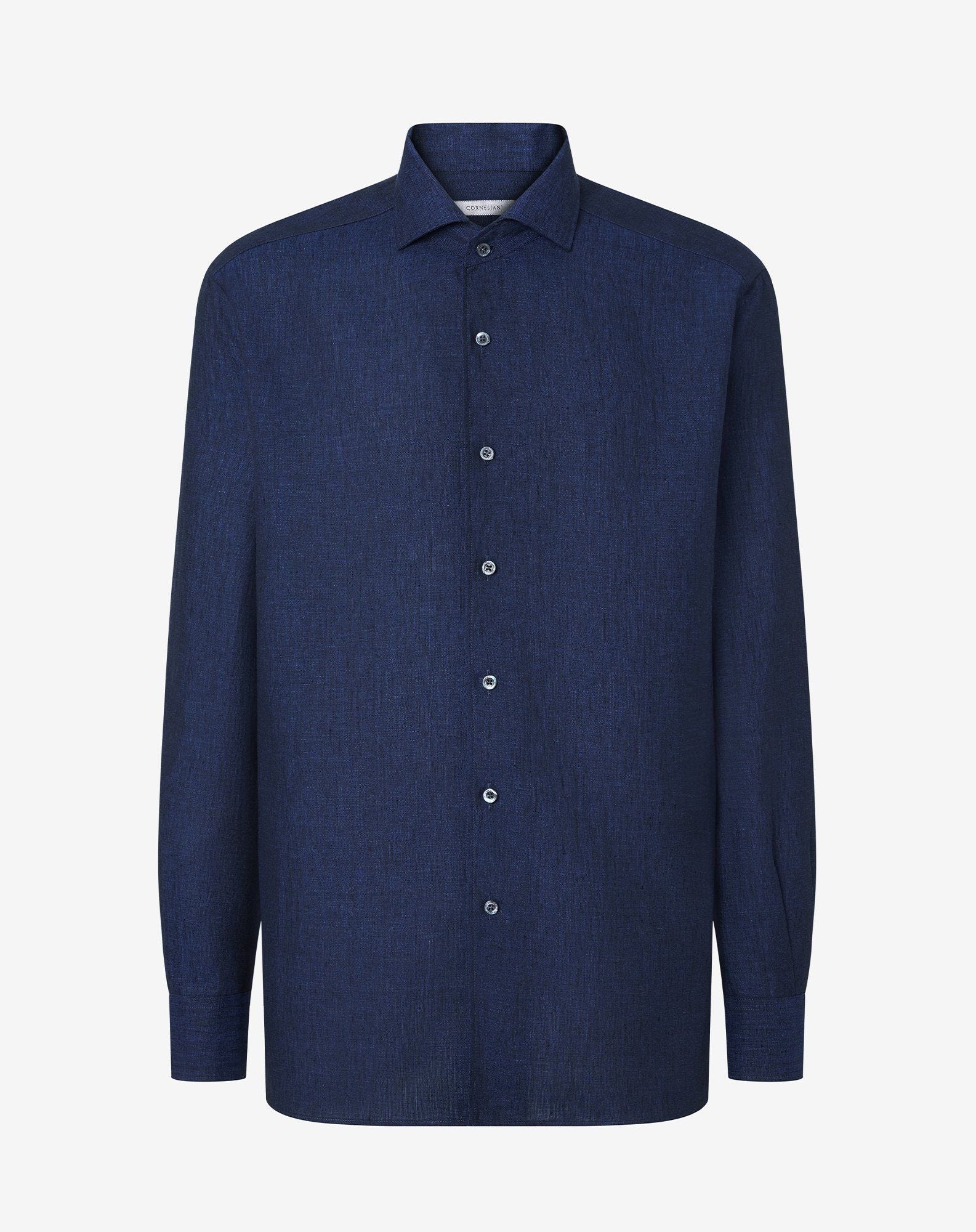 Shirt In Puro Lino Chambray