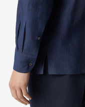 Shirt In Puro Lino Chambray