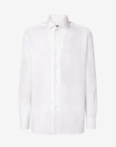 Shirt Bianca In Puro Lino Chambray