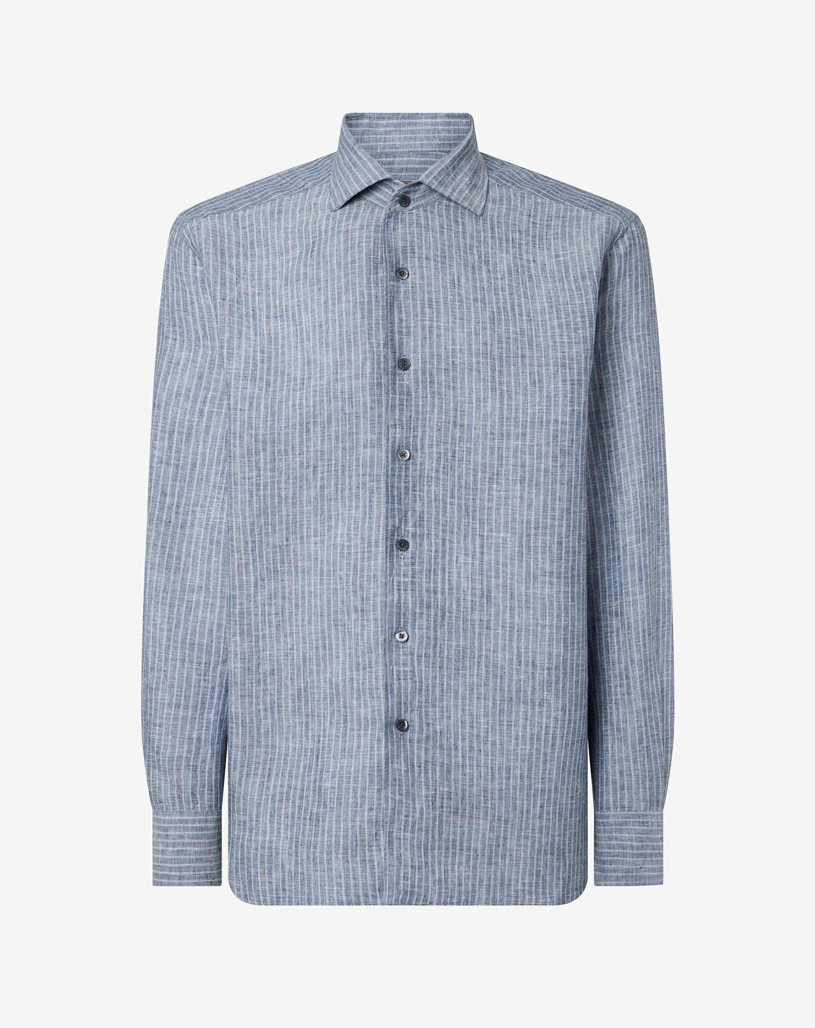 Shirt Rigata In Puro Lino