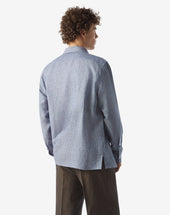 Shirt Rigata In Puro Lino