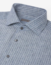 Shirt Rigata In Puro Lino
