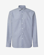 Shirt Con Bacchettina Bianca In Puro Cotone