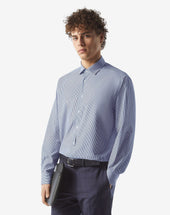 Shirt Con Bacchettina Bianca In Puro Cotone