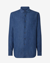 Shirt Denim In Puro Lino