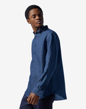 Shirt Denim In Puro Lino