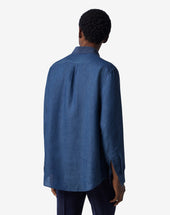 Shirt Denim In Puro Lino