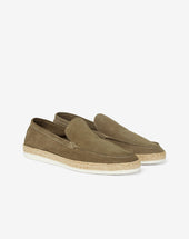 Mocassino Slip On Scamosciato Color Taupe