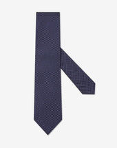 Tie In Seta Con Microdisegno Jacquard