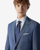 Tie In Seta Con Microdisegno Jacquard