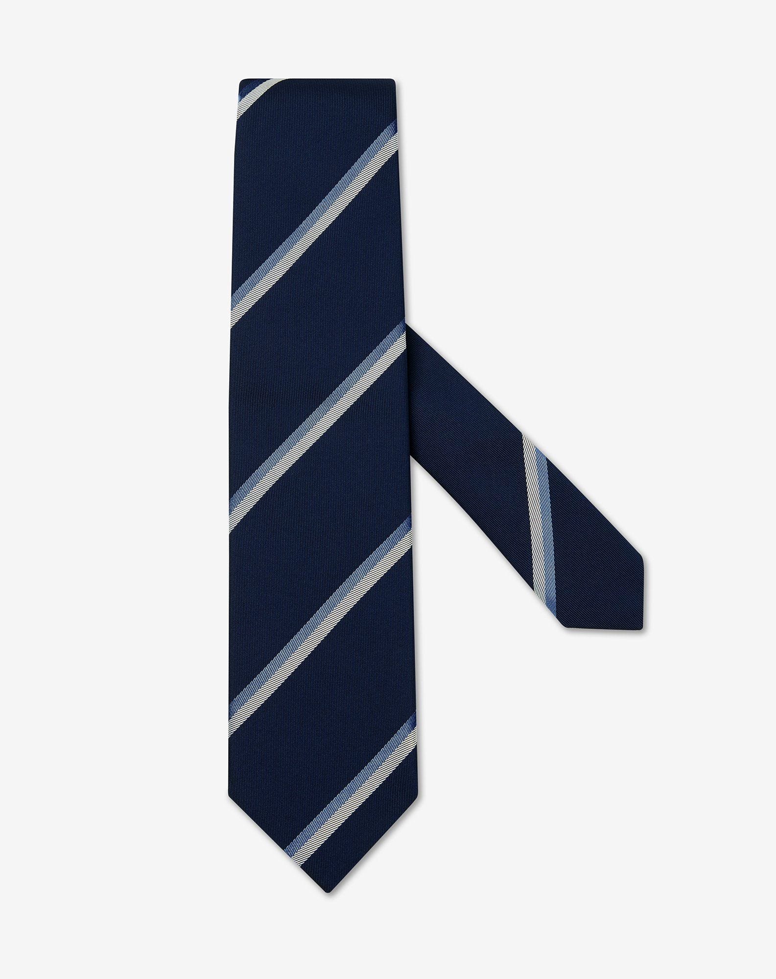 Tie regimental blu in seta