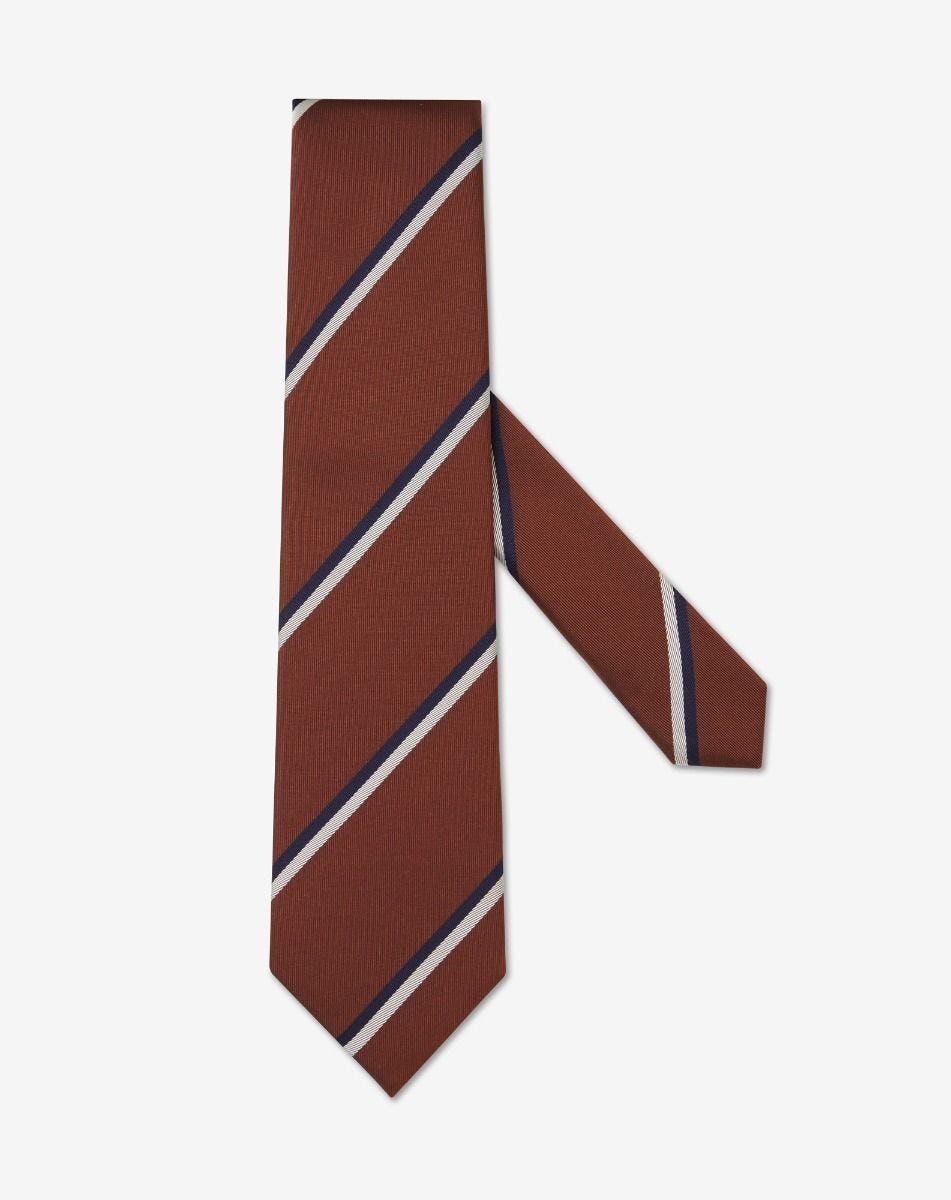 Tie regimental ruggine in seta