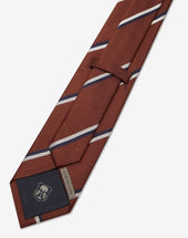 Tie Regimental Ruggine In Seta