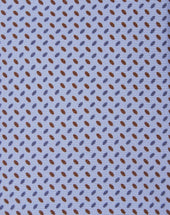 Tie Azzurra In Twill Di Seta Stampata